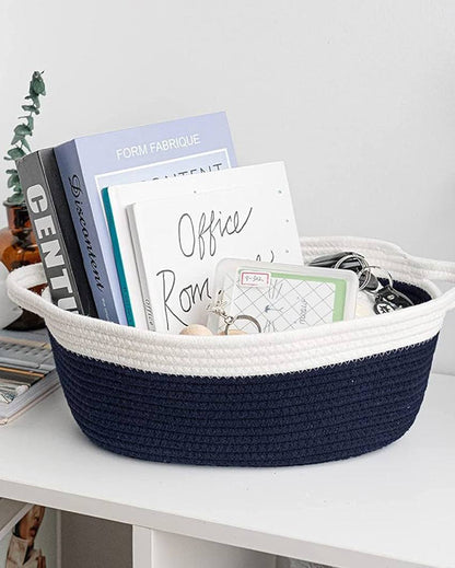 Multi Purpose Oval Cotton Storage Baskets | Set of 3