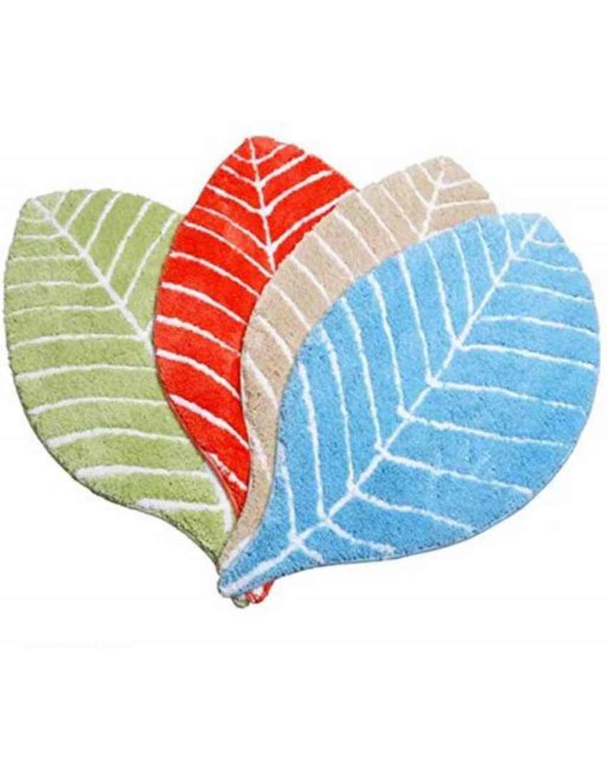 Tufted Leaf Shape Doormat | Single