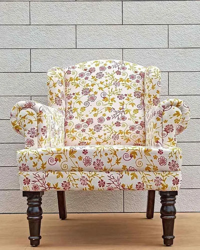 Genova Sheesham Wood  Golden Wing Chair Gold