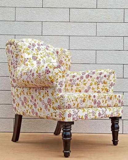 Genova Sheesham Wood  Golden Wing Chair Gold