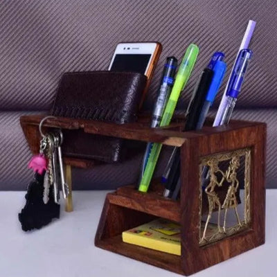 Sheesham Wood Desk Organizer