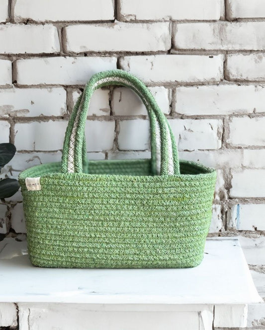 Beautiful Boho Basket Green