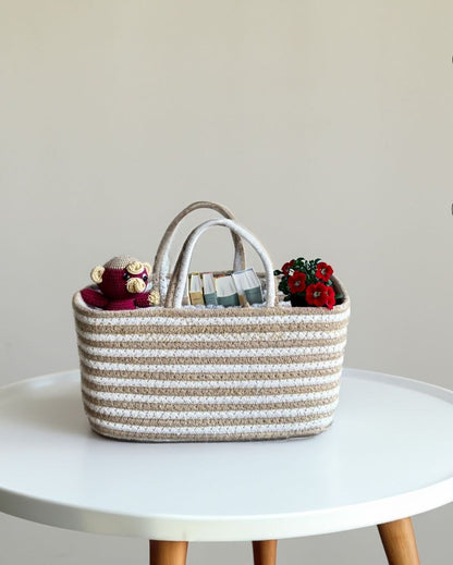 Washable Cotton Storage Basket | 9 x 5 x 5 inches