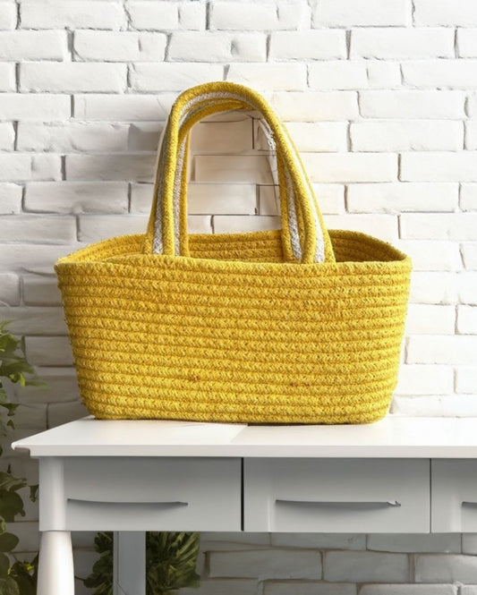 Beautiful Boho Basket Yellow