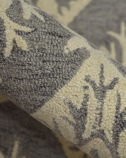 Shale Grey Wool Boston Hand Tufted Carpet | 8x5 ft