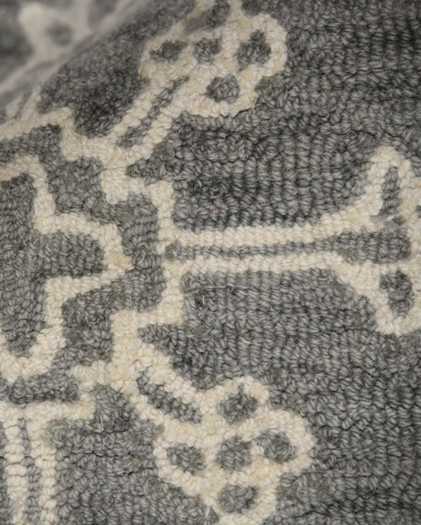 Boston Hand Tufted Wool Carpet | 6x4 ft Grey