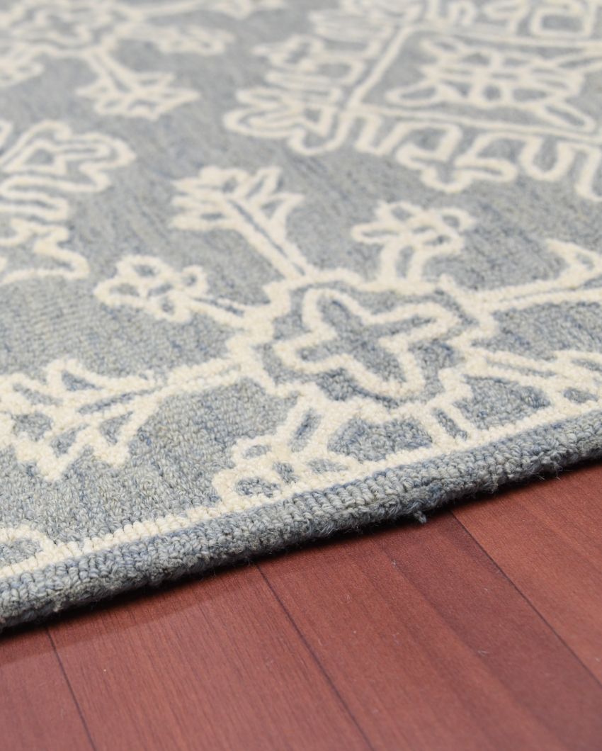 Boston Hand Tufted Wool Carpet | 6x4 ft Sky Blue