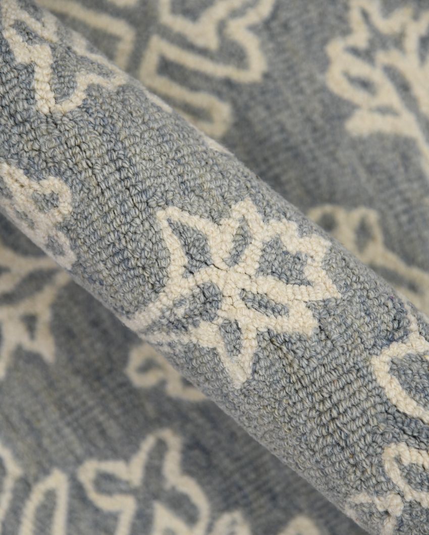 Boston Hand Tufted Wool Carpet | 6x4 ft Sky Blue