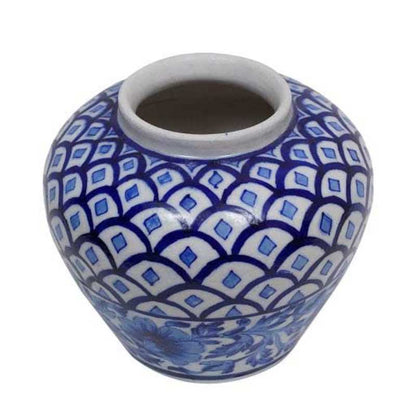 Cerulean Handpainted Ceramic Vase Default Title