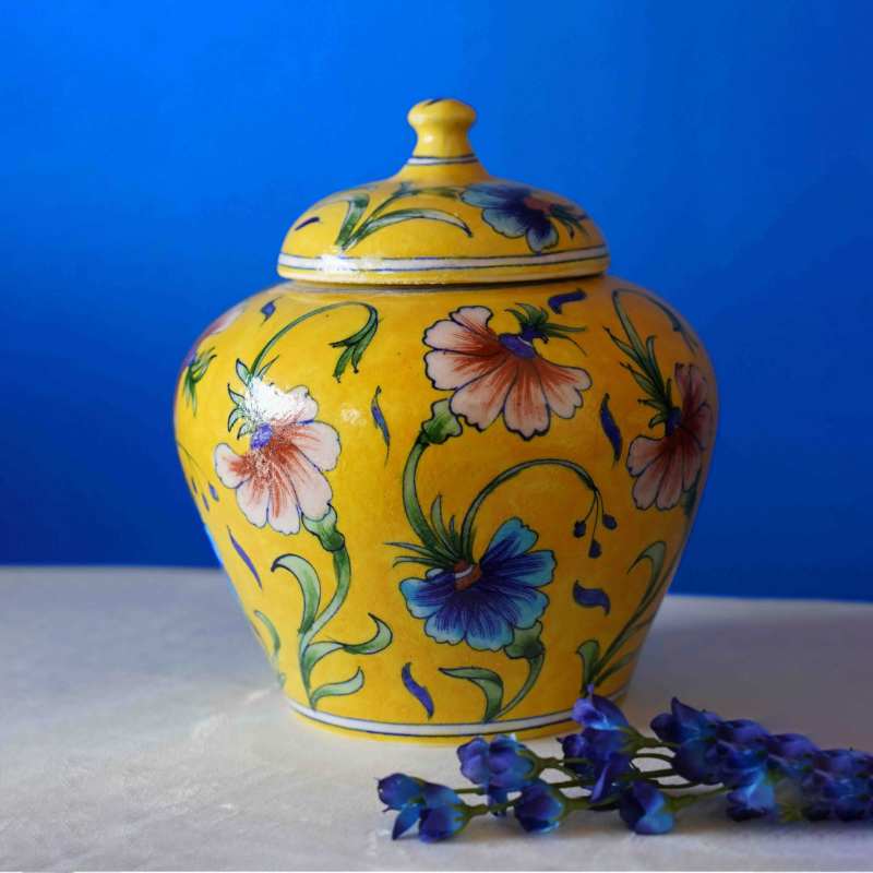 Amaryllis Handpainted Ceramic Vase Default Title