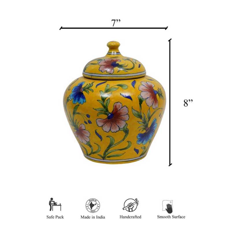 Amaryllis Handpainted Ceramic Vase Default Title