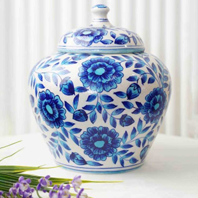 Hydrangeas Handpainted Ceramic Vase Default Title