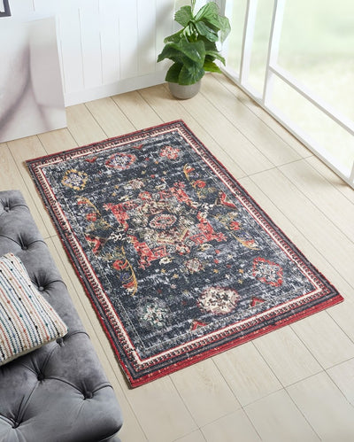 Marbled Filigreed Dhurrie Rug | 66 x 42 inches