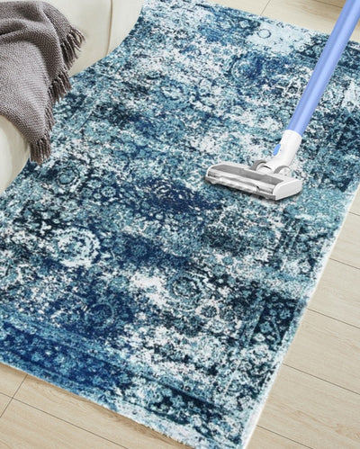 Scalloped Brocaded Carpet | 66 x 42 inches