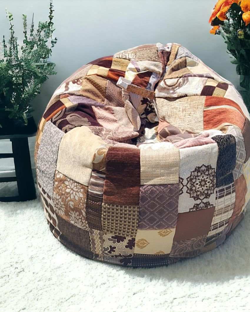 Classic Brown Range Beanbag | 47 x 38 inches
