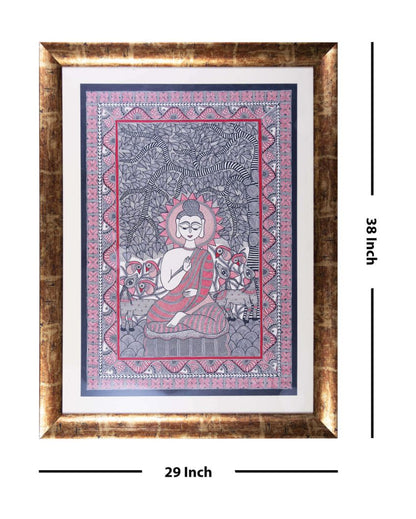 Budha Original Handmade Madhubani Painting | 29 x 38 inches