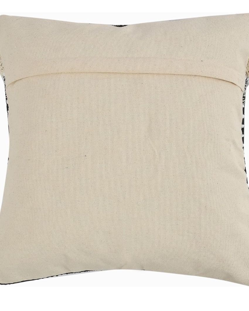 Brown Stripe Hand Woven Cotton Cushion Cover | 18 x 18 Inches