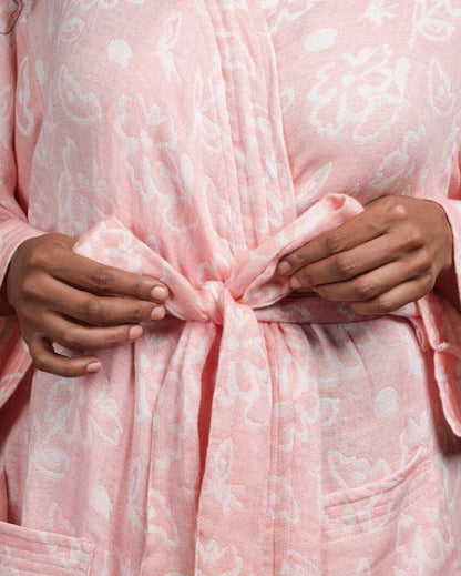 Luxurious Banana Jacquard Bath Robe | 50 x 30 inches