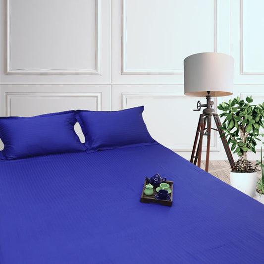 Avis Amparo Blue Striped Bedding Set | Pure Cotton | King Size