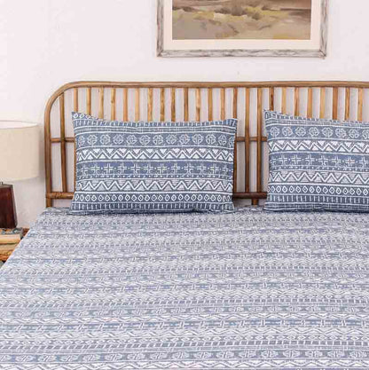 Blue Kullu Patti Single Bedsheet Set Default Title