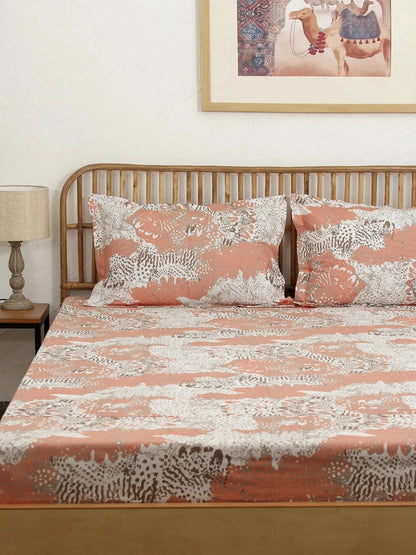 Mashak Cotton Bedding Set With Pillow Covers  | Multiple Color | Double Size | 90 x 108 Inches