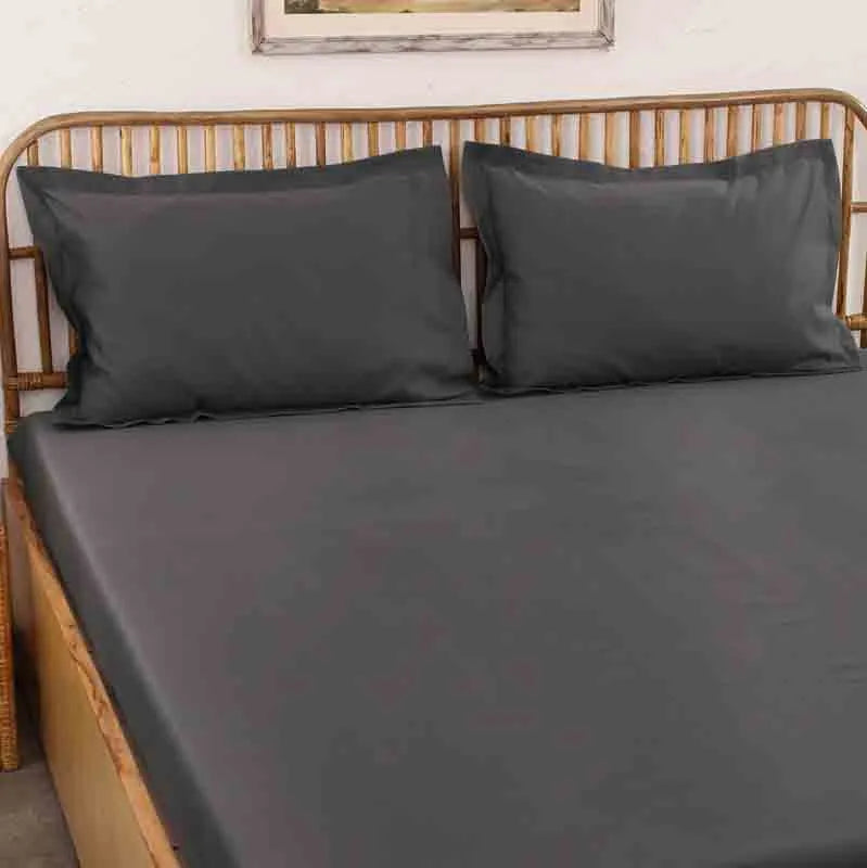 Grey Pepper Fitted Bedsheet Set Default Title