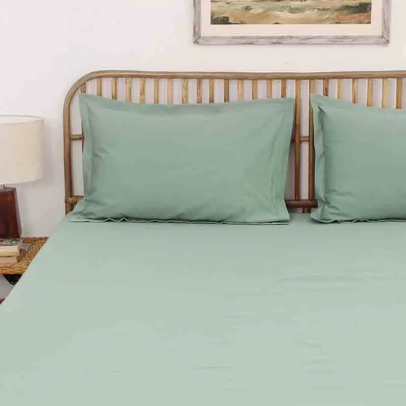 Green Sage Double Bedsheet Set Default Title