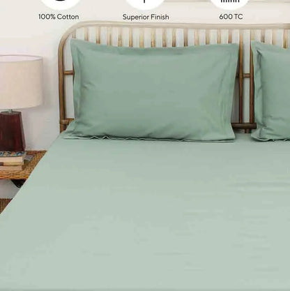 Green Sage Double Bedsheet Set Default Title