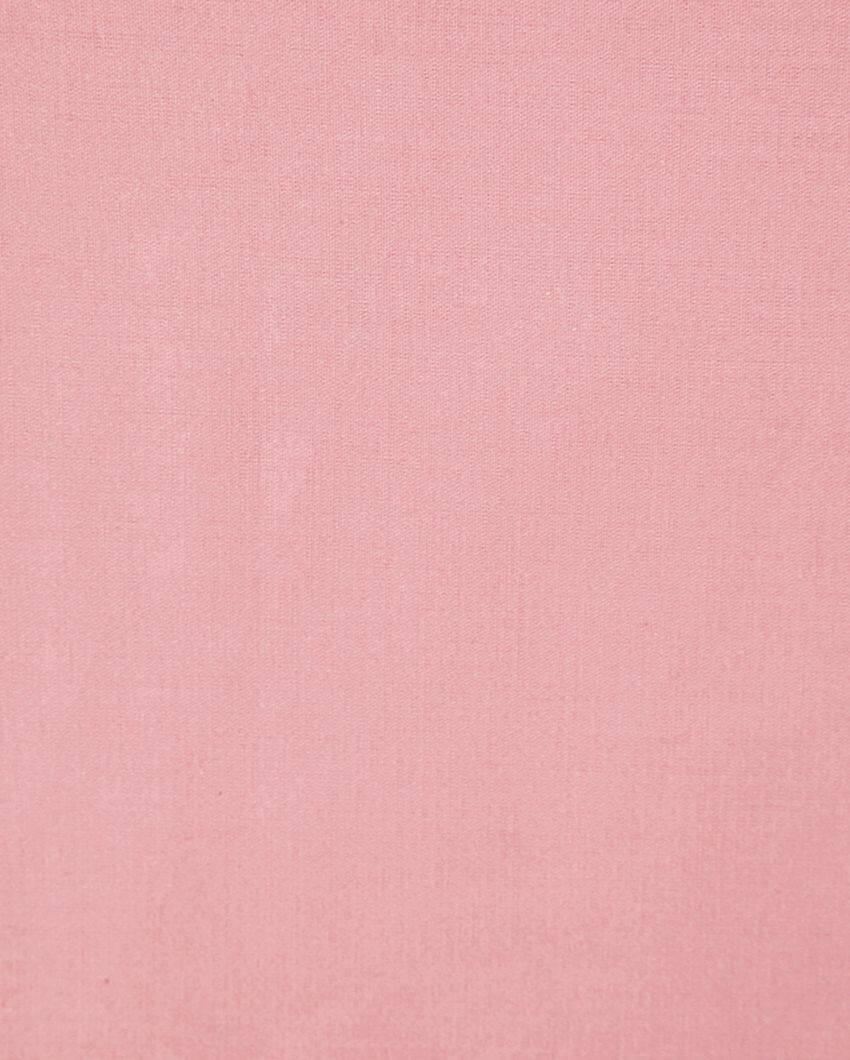 Shell Solid Pink Cotton Bedsheet Set | Single Bed | 60 X 90 inches