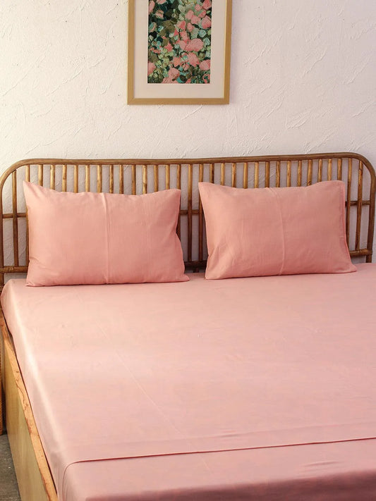 Shobhanjan Pink Bedsheet With 2 Pillow Covers