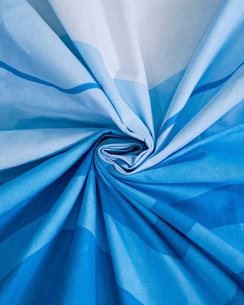 Modern Blue Wave Polycotton Bedsheet | Pack of 3