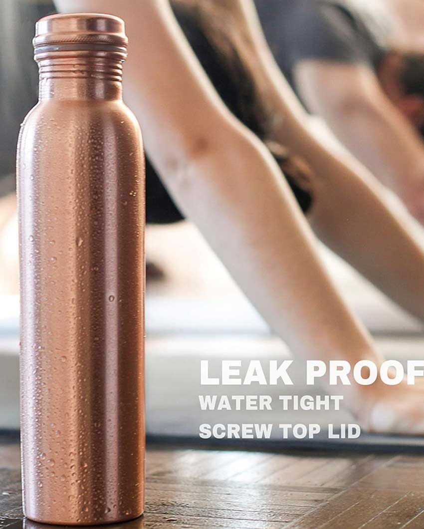 Durable And Leak-Proof Design For Efficient Storage Pure Copper Water Bottle | 1L | 3 x 11 inches