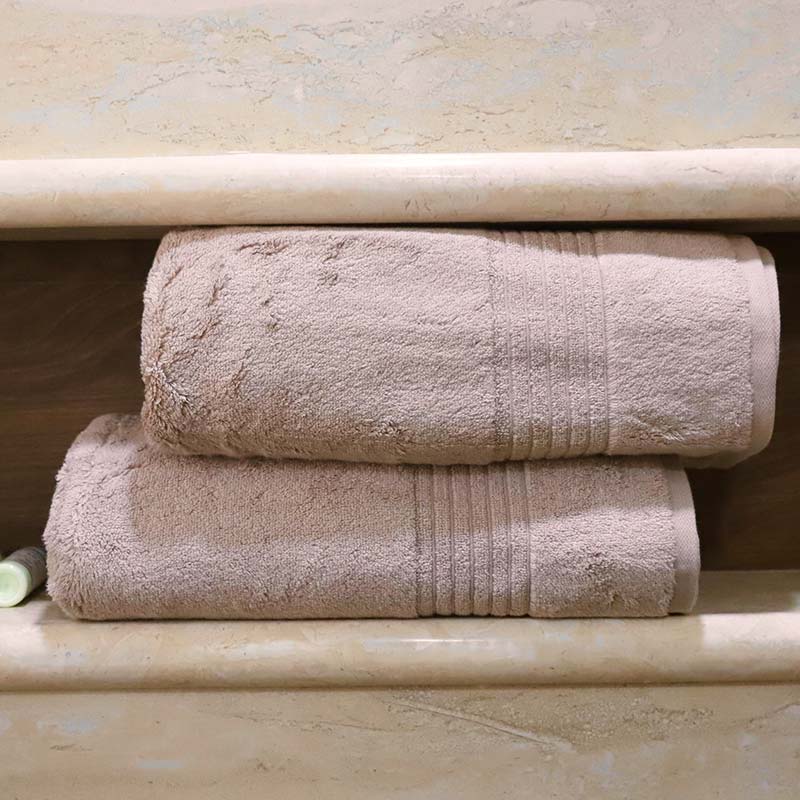 Beige Cotton Bath Towel | 29x56 inches