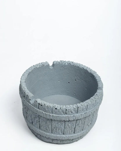 Simple Classic Design Barrel Tray Concrete Ashtray | 4 x 4 x 2 inches