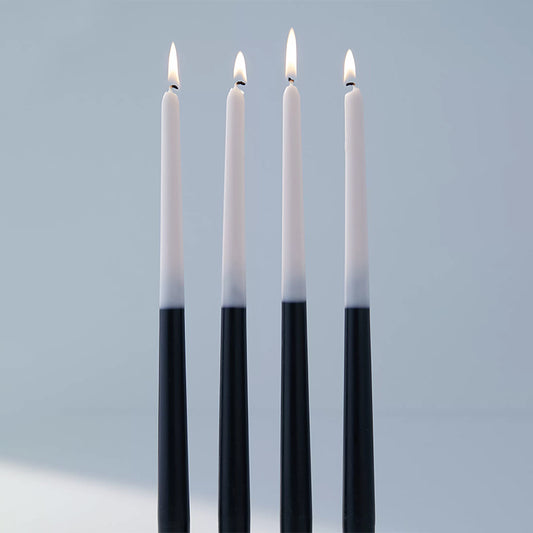 Black Mix & Match Tapered Candles | Set of 4 | 1 x 4 inches