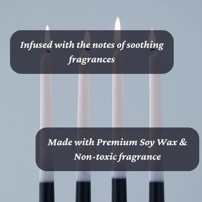 Black Mix & Match Tapered Candles |Set of 4 Default Title