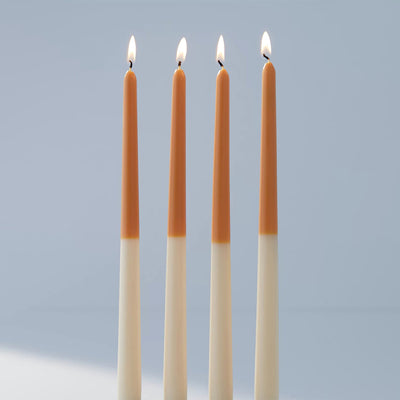 Orange Mix & Match Tapered Candles | Set of 4 | 10.2 cm / 4 inches