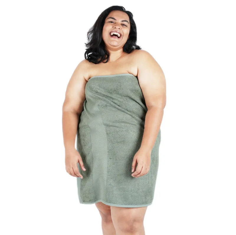 Bamboo Terry Bath Towel Plus Size Sage Green