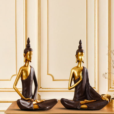 Classy Modern Serene Buddha Figurine | 6 x 7 inches