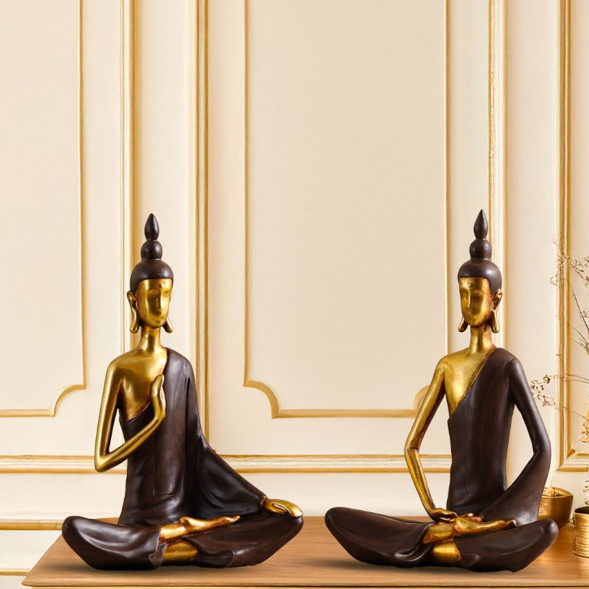 Classy Modern Serene Buddha Figurine | 6 x 7 inches