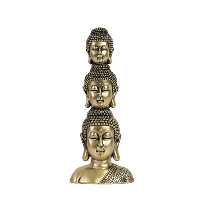 Radiant Golden Buddha Head Showpiece Centerpiece | 6 x 12  inches