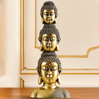 Radiant Golden Buddha Head Showpiece Centerpiece | 6 x 12  inches