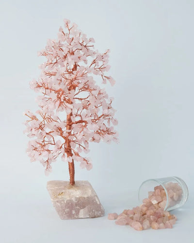 Rose Quartz Tree With Cluster