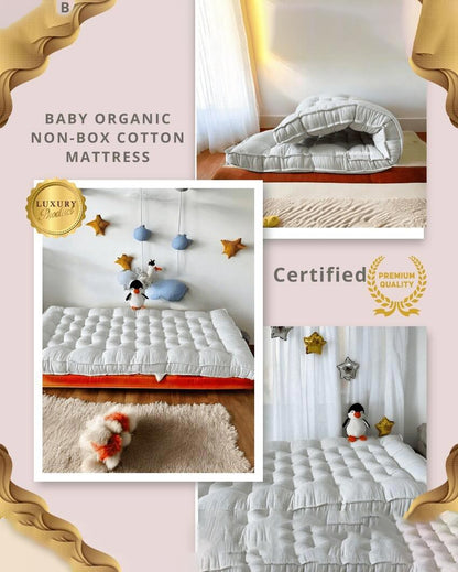 Luxury White Cotton Baby Mattress | 48 x 24 x 3 inches