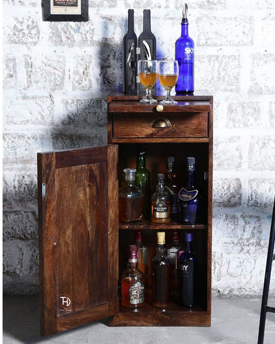 Meeg Sheesham Wood Bar Cabinet