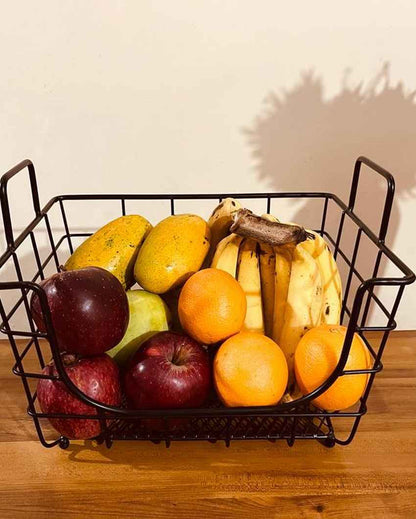 Elegant Gatherers Counter Top 2-in-1 Fruit Basket & Organizer | 13 x 10 inches