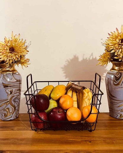 Elegant Gatherers Counter Top 2-in-1 Fruit Basket & Organizer | 13 x 10 inches