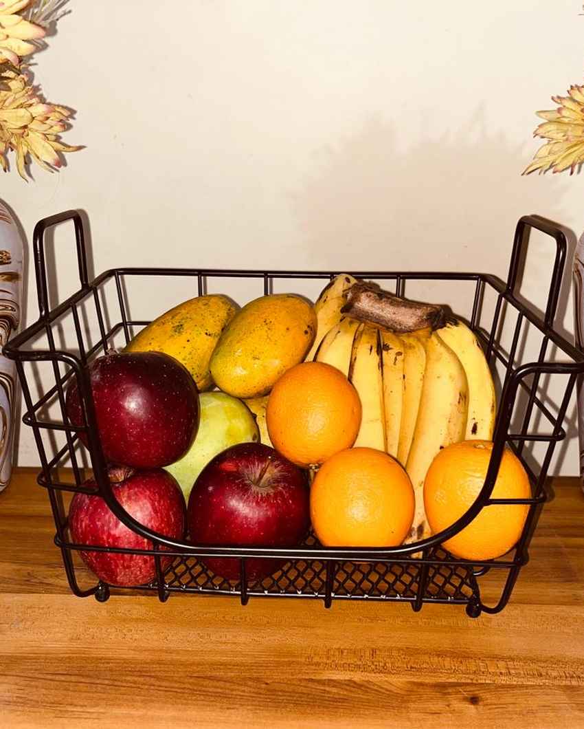 Elegant Gatherers Counter Top 2-in-1 Fruit Basket & Organizer | 13 x 10 inches