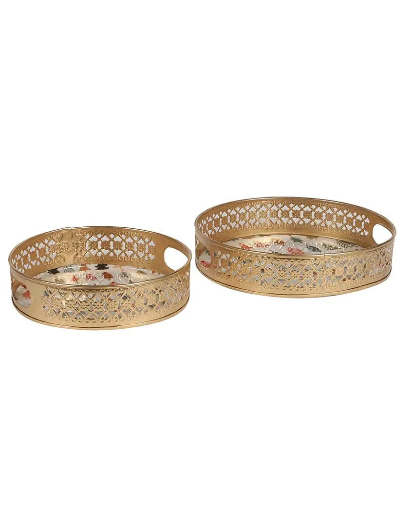 Christmas Tree Metal Trays | Set of 2