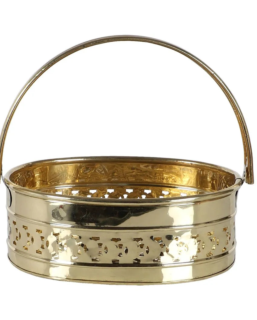 Oval Pooja Gifting Brass Basket | Set Of 3